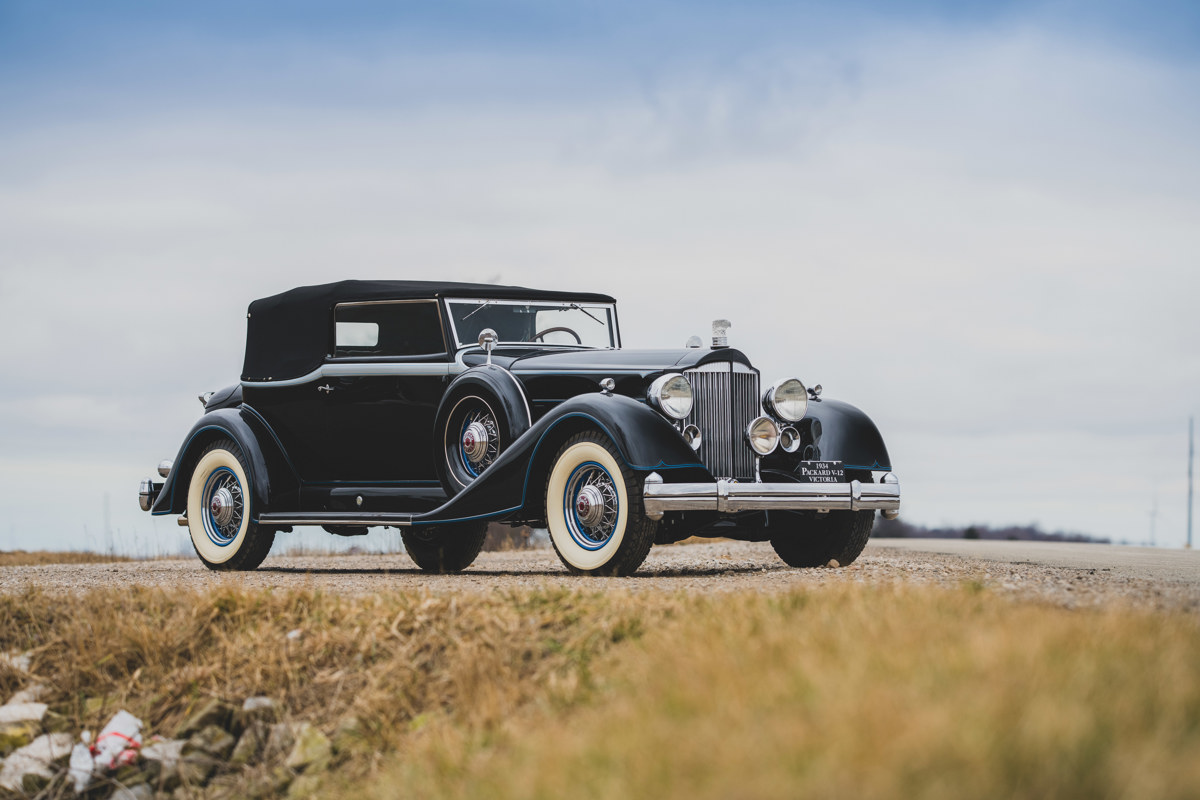 1934 Packard Twelve Convertible Victoria offered at RM Sotheby’s Amelia Island live auction 2020